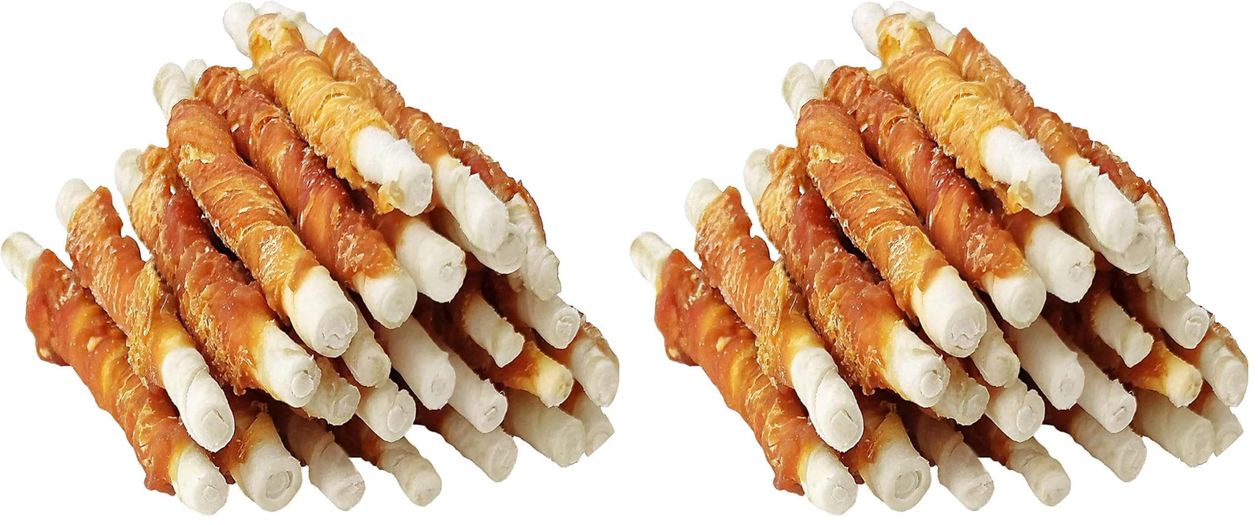 MON2SUN Dog Treats, 5 Inch Chicken Wrapped Rawhide Sticks, 8.82 oz | Long-lasting Chew Engagement, Dental-friendly Chewing Support, Sized for Puppies and Small Dogs